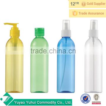 Wholesale 250ml empty clear plastic pet liquid shampoo hair soap pump bottles for screen printing