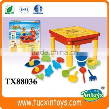 Kids Plastic Outdoor Summer Sand Beach Toys Table Set Sand Play Tools photo-4