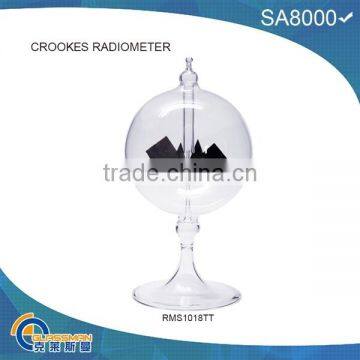 clear glass light mill crookes radiometer RMS1018TT