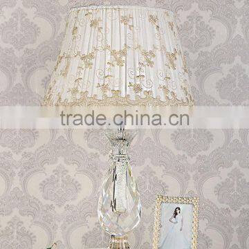Graceful Lace Lampshade Clear K9 Crystal Table Lamp photo-2