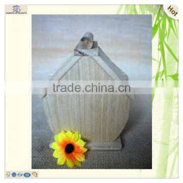 Price Small Cute Unfinished Paulownia Wooden House Model photo-4