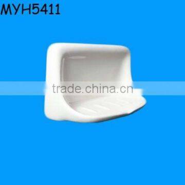 White Ceramic Wall Corner Bathroom Soap Dish
