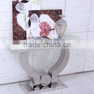 20mm Marble Console Table With Stainless Steel Base photo-2