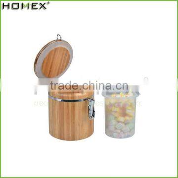 Different Size Eco-friendly Bamboo Sealed Canister/Homex_Factory