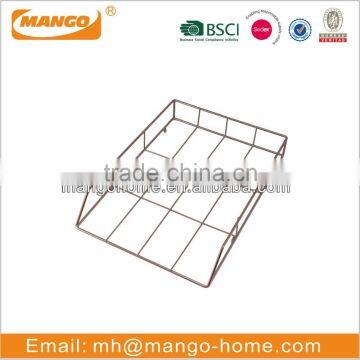 Simple design metal iron wire mesh file tray