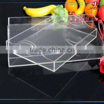 2017 custom made square clear acrylic serving trays wholesale