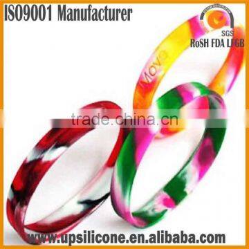 cheap custom camouflage silicone wristbands