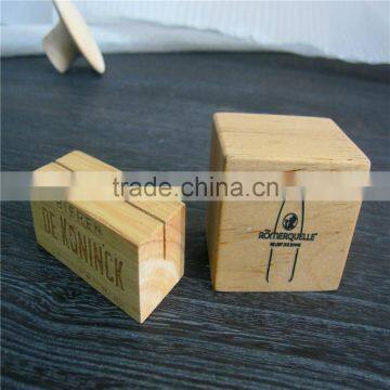 High Quality Wooden Photo Stand Beech Wood Business Cards Holder For Name Cards or Restaurant Manu photo-3