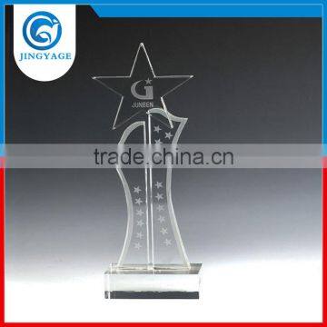 Jingyage OEM custom star trophy crystal star trophy cup starfire crystal award souvenir