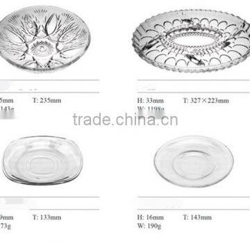 Crystal Oval Glass Plate Table Glassware