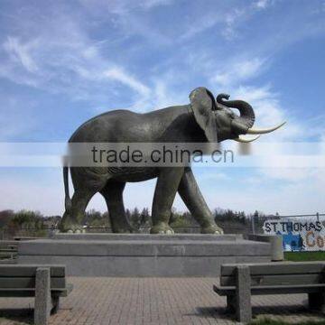 Large Outdoor Copper Sculptures Metal Craft Life Size Elephant Statues photo-2
