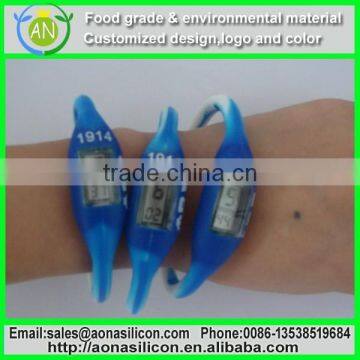 Trade Assurance Mixing Colors Silicone Printed Logo Watch photo-3