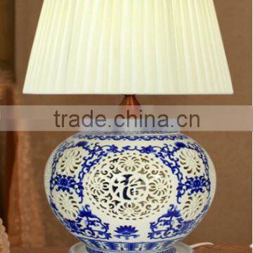 Blue and White Ceramic Table Lamps photo-4