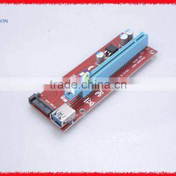 Newest PCIE 1X to 16X +USB 3.0 Extender Cable Sata to IDE 4PIN PCI-E Molex Risers With Power Supply for Bitcoin Litecoin Miner photo-3