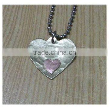 Hammered Brass Heart Charm