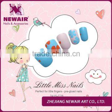 Cute kids nail artificial nail art design for children's Day