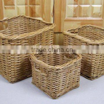 heze kaixin square wicker storage basket with handle