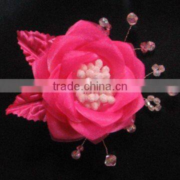 fake single bead rose flower