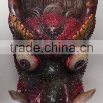 Dragon Mask Wall Hanging Decor Handmade in Nepal photo-5