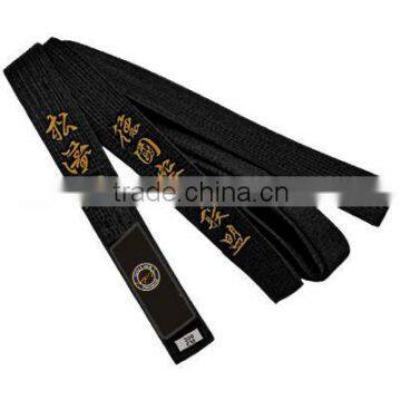 Black Belt | Martial Arts Belt | Embroidery Belt | Martial Art Stripped Belt | Martial Arts Belts for Karate, Judo, Taekwondo