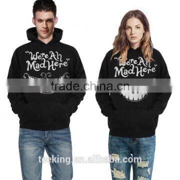 Winter Fleece Pullover Print Couple Hoodie