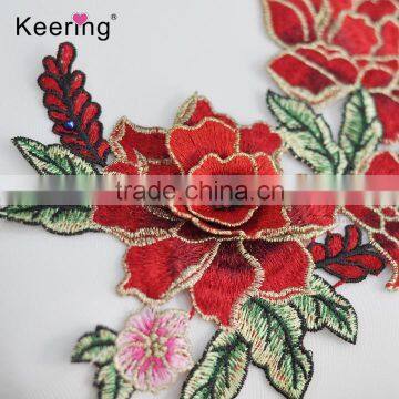 Hot Sale New Design Pretty Flower Clothing Embroidery Patch WEF-770 photo-4