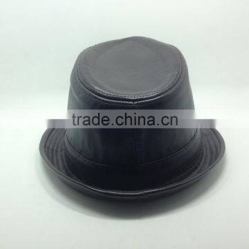 Blank Black Top Cap , Formal Hat For Man , Wedding Hat With Leater photo-4