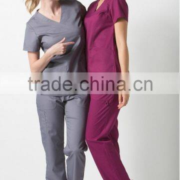 Custom V Neck Hospital Uniform Fitted Clinical Medical Scrubs Uniforms photo-5