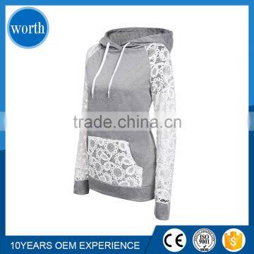 Hoodies Women Custom Lace Hoodies Blank High Quality Female Long Sleeve Sweatshirt Hoodie Women Plain photo-2