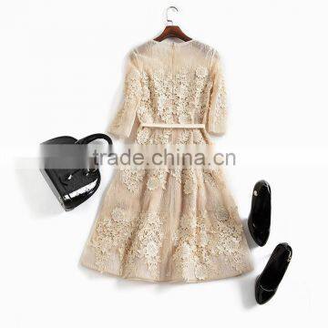 Maxnegio Office Ladies Formal Wear Ladies Lace Day Dress photo-6