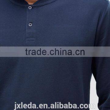 Fashion Men Baseball Collar Long Sleeves Top T-shirt Custom photo-3