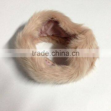 Fashion Winter Knitted Factory Produce Knit Fake Fur Scarf photo-3