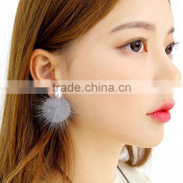 Zm53247a Ladies Earring Design Pictures Fashion Fur Style Earrings for Women photo-2