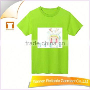 Hot!2016fashion summer kids cotton plain green t-shirt