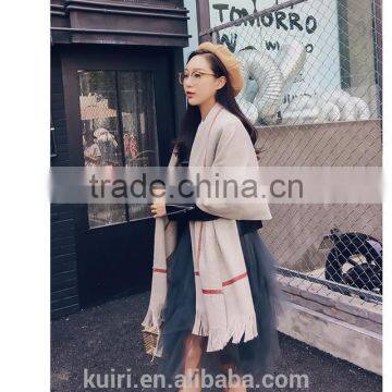 2016 Woman Shawl, 2016 New Autumn Winter Scarf Couture Autumn Winter Tassel Mink Cashmere Shawl Wool Knitting Coat photo-4