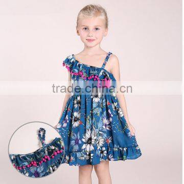 S17618A Kids Party 2017 Casual Sleeveless Model Baby Girl Summer Dress photo-2
