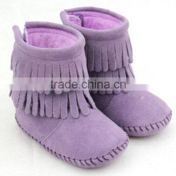 Baby Suede Leather New Style Girls Ballet Shoes Unique Boys Shoes photo-5