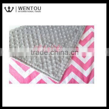 Custom Baby Girl Chevron Stroller Blanket photo-2