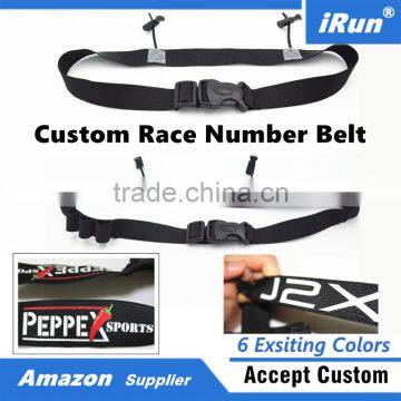 Child Race Number Gel Belt with 6 Gel Loops - Running Race Belt with Number Holder - Great For Marathon/Halfmarathon/Triathlons