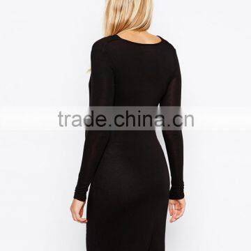 Mamalicious Long Sleeve Cowl Neck Knitted Sweater Dress China Supplier photo-3