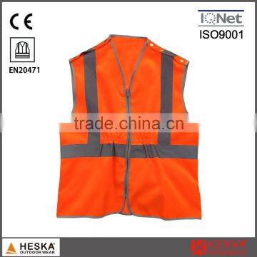 Hivis reflective tape orange mens waistcoat high visibility safety vest