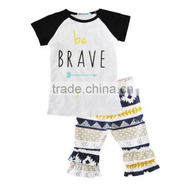 Wholesale short sleeve T-shirts and pants set children clothes set