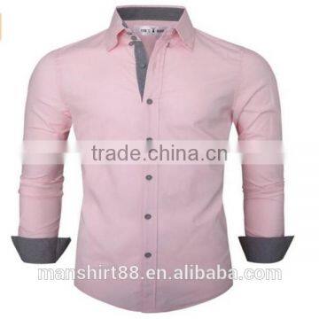 2016 New Wholesale Classic Slim Fit Plaid Custom Mens Casual Dress Shirts photo-5