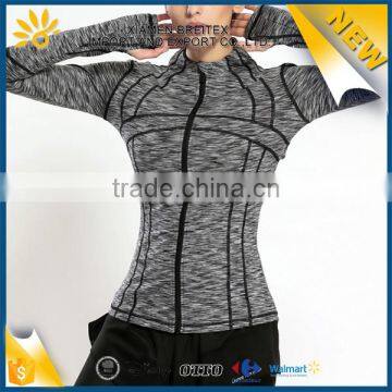 China design polyester breathable women running fitness jacket