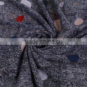 Voile Scarves & Wraps Rectangle Black Light Brown Dot Wholesale Scarves photo-2