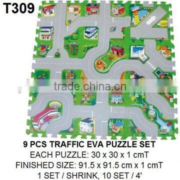 9pcs Traffic EVA Jigsaw Puzzle Mat