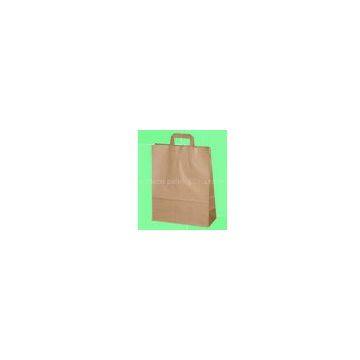 Customized logo and size brown craft paper 157gsm kraft shopping paper bag