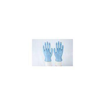 Blue Disposable Vinyl Glove powder free for Hair Salon / Dental