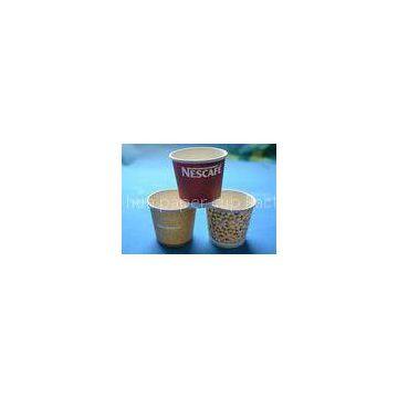 Promotional Customizable 2oz / 4oz Disposable Paper Cups With Lids And Straws