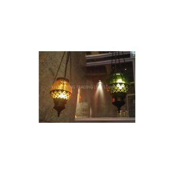 Flush Mount 1 Light Classical Droplight Restoring Ancient Ways Antique Brass Spray Lacquer Glass Metal